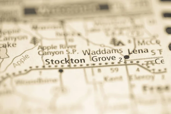 Waddams Grove Illinois Usa Mapě — Stock fotografie