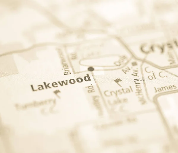 Lakewood Stanie Illinois Stany Zjednoczone Mapie — Zdjęcie stockowe