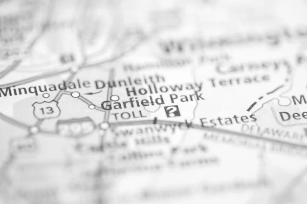 ガーフィールド パーク デラウェアだ 地図上のアメリカ — ストック写真