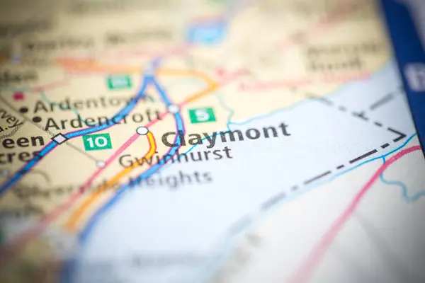 Det Claymont Delaware Usa Kartan — Stockfoto