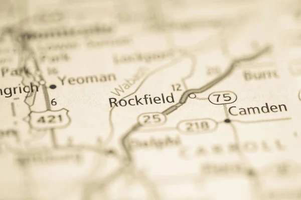 Rockfield Indiana Eua Mapa — Fotografia de Stock
