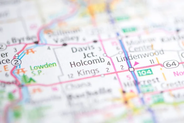 Holcomb Illinois Usa Auf Der Karte — Stockfoto