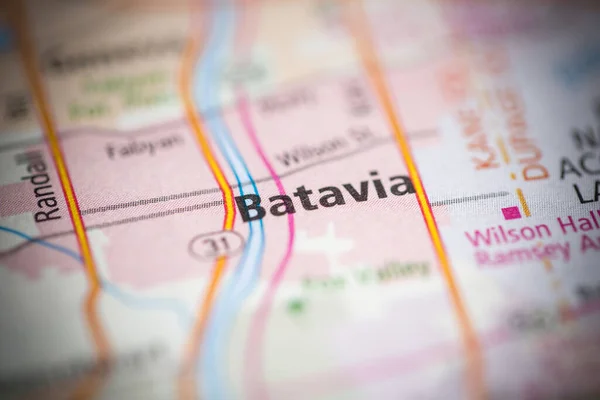 Batavia. Chicago. Illinois. USA on the map