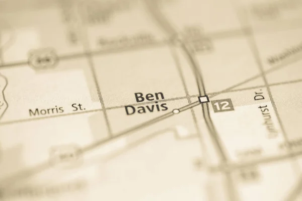 Ben Davis Indiana Usa Mapa — Foto de Stock