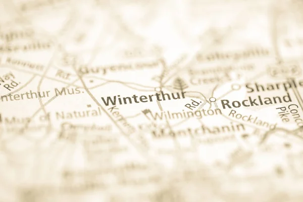 Winterthur Delaware Eua Mapa — Fotografia de Stock