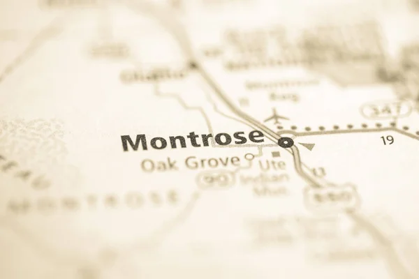 Montrose 科罗拉多地图上的美国 — 图库照片