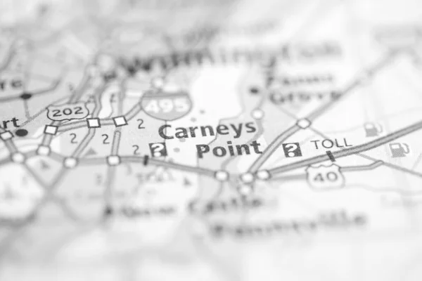 Carneys Point. Delaware. USA on the map