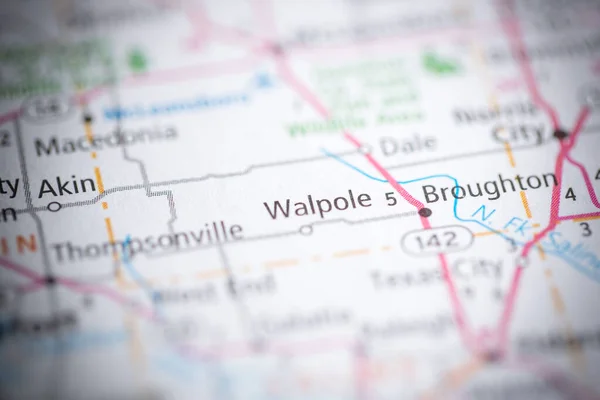 Walpole. Illinois. USA on the map