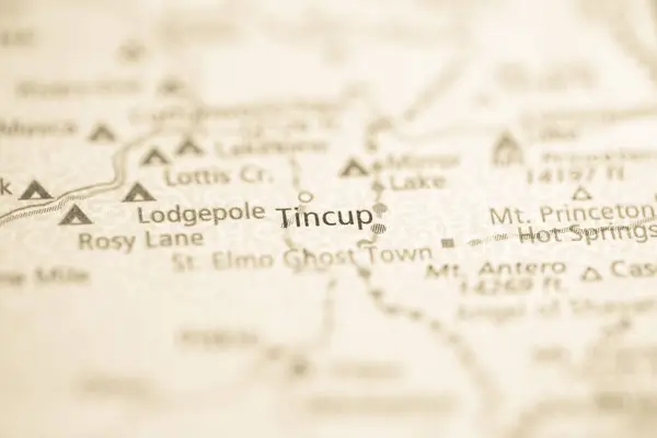 Tincup Colorado Usa Mapa —  Fotos de Stock