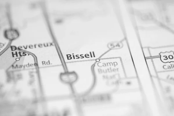 Bissell Indiana Usa Interactieve Kaart — Stockfoto