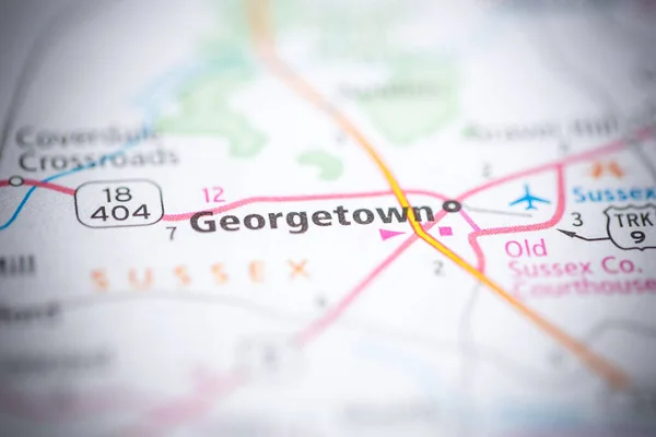 Georgetown Delaware Eua Mapa — Fotografia de Stock