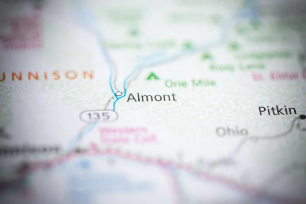 Almont Kolorado Stany Zjednoczone Mapie — Zdjęcie stockowe