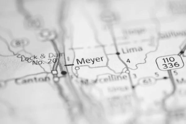 Meyer Illinois Usa Kartan — Stockfoto