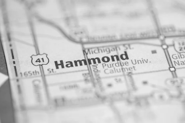 Hammond Indiana Stati Uniti Sulla Mappa — Foto Stock