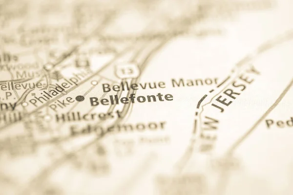 Bellefonte. Delaware. USA on the map