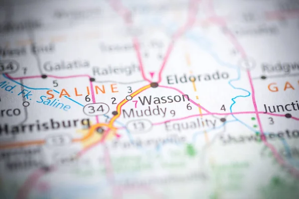 Wasson. Illinois. USA on the map