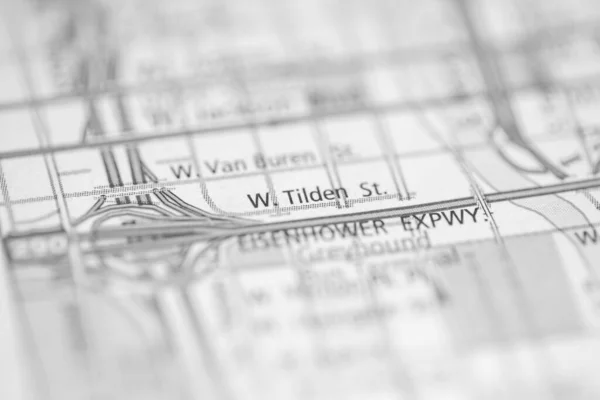 Tilden Chicago Illinois Usa Map — Stock Photo, Image