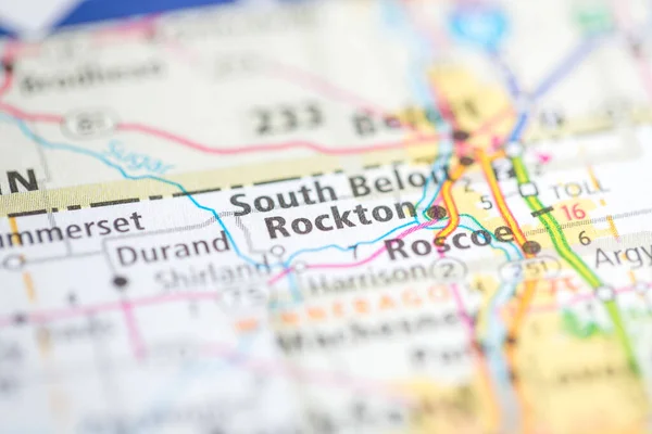 Rockton Illinois Usa Mapa — Foto de Stock