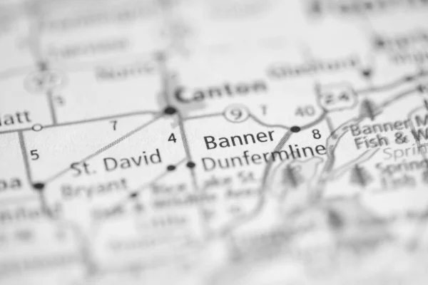 バナーだ イリノイ州 地図上のアメリカ — ストック写真