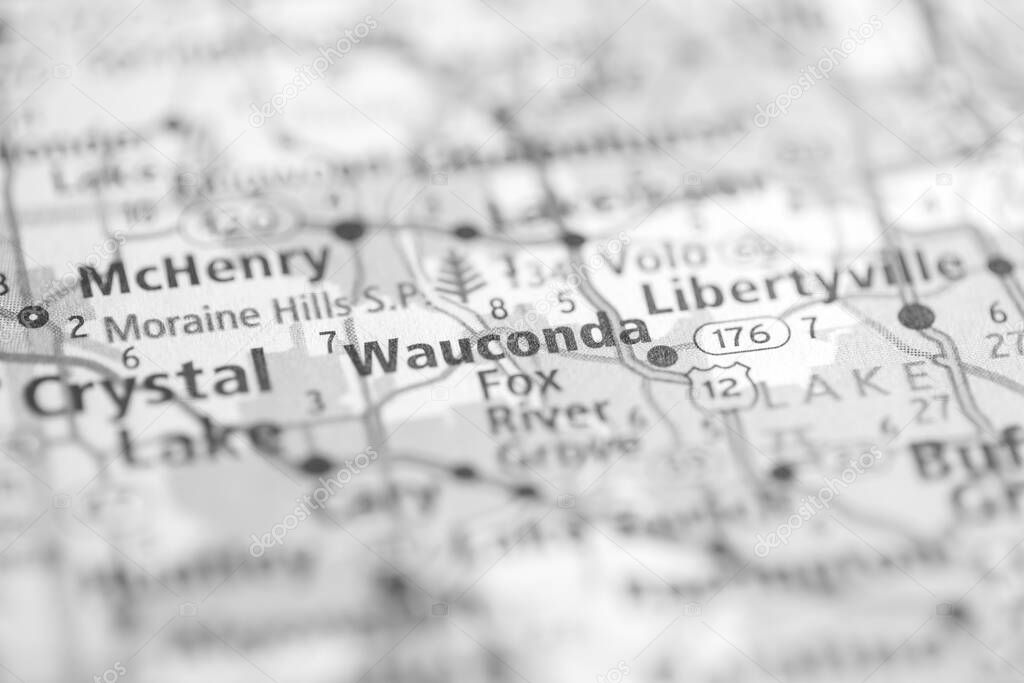 Wauconda. Illinois. USA on the map
