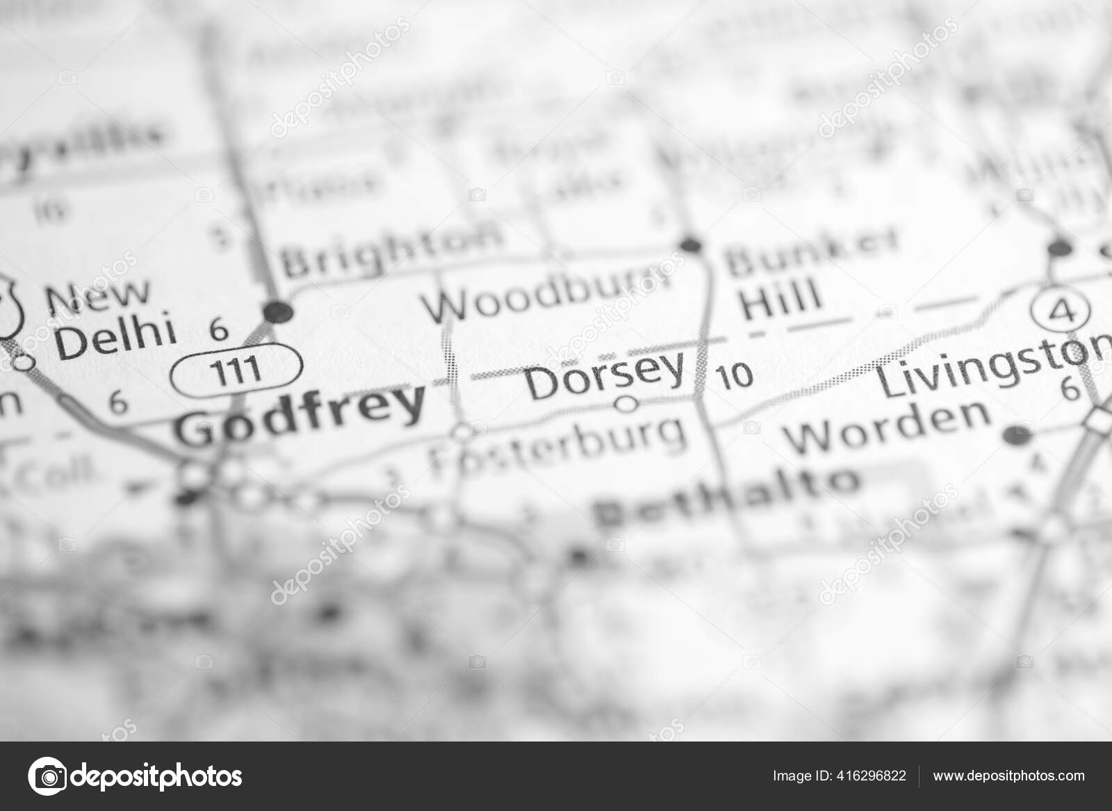 Dorsey Illinois Usa Map Stock Photo by ©aliceinwonderland2020 416296822