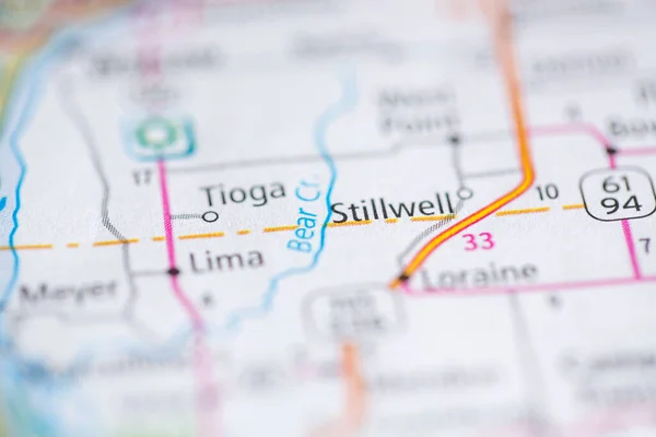 Stillwell Illinois Usa Auf Der Karte — Stockfoto