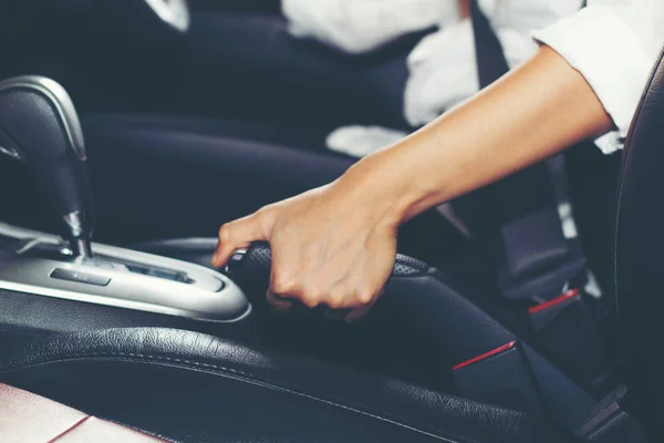 Asian Women Are The Handbrake And Parking Brake Car Stock Photo By C Tui Photoengineer