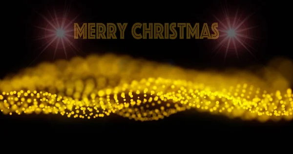 Beautiful Bokeh and Gold particle and merry Christmas