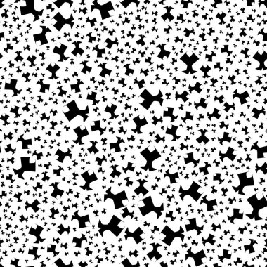 Siyah ve beyaz, soyut, pürüzsüz desen. Moda stili vektör dokusu.