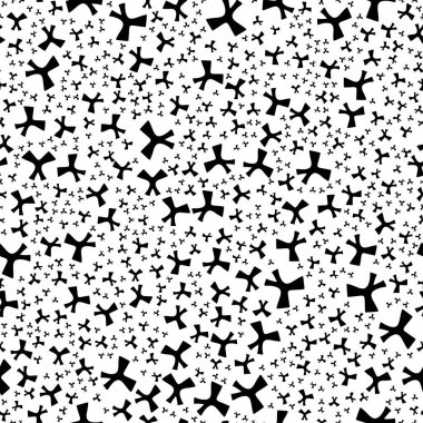 Siyah ve beyaz, soyut, pürüzsüz desen. Moda stili vektör dokusu.