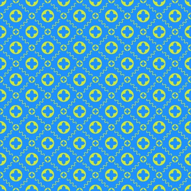 Dekoratif elementlerle basit, pürüzsüz desen. Moda baskıları ya da ambalaj kağıdı için güzel bir arkaplan.