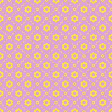 Dekoratif elementlerle basit, pürüzsüz desen. Moda baskıları ya da ambalaj kağıdı için güzel bir arkaplan.