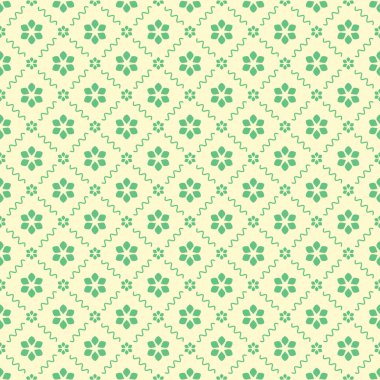 Dekoratif elementlerle basit, pürüzsüz desen. Moda baskıları ya da ambalaj kağıdı için güzel bir arkaplan.