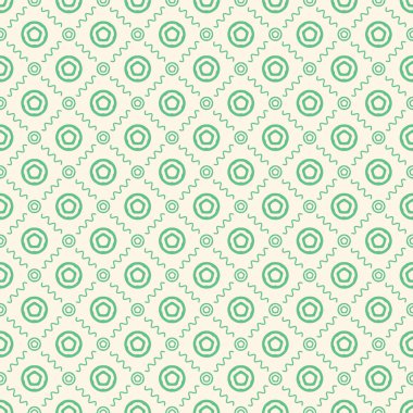 Dekoratif elementlerle basit, pürüzsüz desen. Moda baskıları ya da ambalaj kağıdı için güzel bir arkaplan.