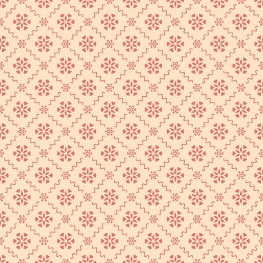Dekoratif elementlerle basit, pürüzsüz desen. Moda baskıları ya da ambalaj kağıdı için güzel bir arkaplan.