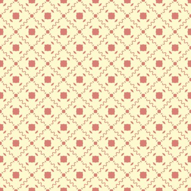 Dekoratif elementlerle basit, pürüzsüz desen. Moda baskıları ya da ambalaj kağıdı için güzel bir arkaplan.