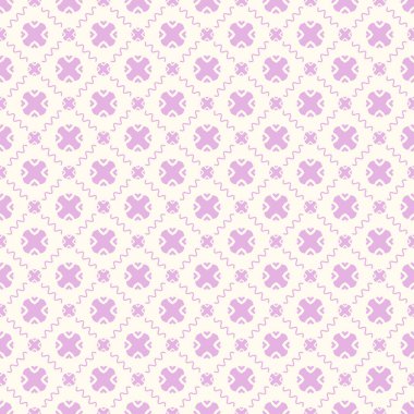 Dekoratif elementlerle basit, pürüzsüz desen. Moda baskıları ya da ambalaj kağıdı için güzel bir arkaplan.