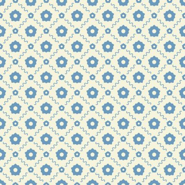 Dekoratif elementlerle basit, pürüzsüz desen. Moda baskıları ya da ambalaj kağıdı için güzel bir arkaplan.