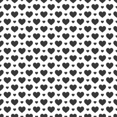 Şık kalpler, kusursuz vektör deseni. Düğün geçmişi. Tasarımınız için romantik vektör duvar kağıdı.