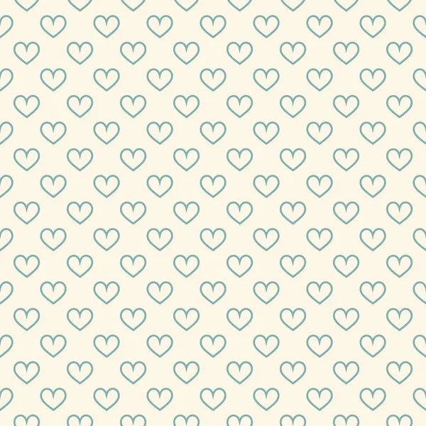 古色古香的心无缝矢量图案 婚礼背景 浪漫的矢量墙纸为您的设计 — 图库矢量图片