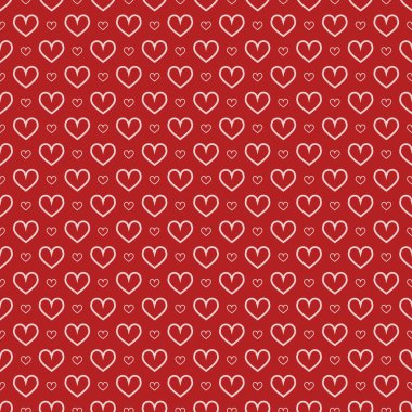 Şık kalpler, kusursuz vektör deseni. Düğün geçmişi. Tasarımınız için romantik vektör duvar kağıdı.