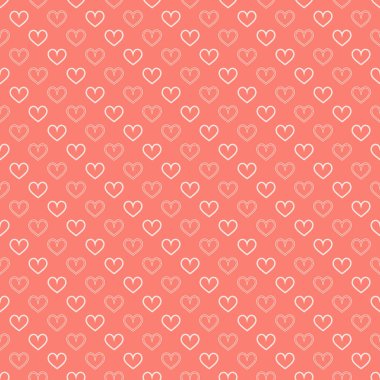 Şık kalpler, kusursuz vektör deseni. Düğün geçmişi. Tasarımınız için romantik vektör duvar kağıdı.