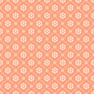 Dekoratif elementlerle basit, pürüzsüz desen. Moda baskıları ya da ambalaj kağıdı için güzel bir arkaplan.