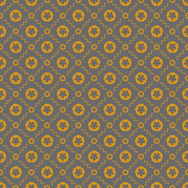 Dekoratif elementlerle basit, pürüzsüz desen. Moda baskıları ya da ambalaj kağıdı için güzel bir arkaplan.
