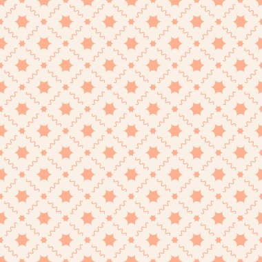 Dekoratif elementlerle basit, pürüzsüz desen. Moda baskıları ya da ambalaj kağıdı için güzel bir arkaplan.