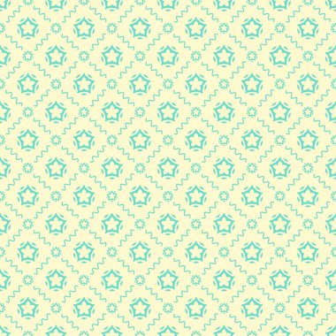 Dekoratif elementlerle basit, pürüzsüz desen. Moda baskıları ya da ambalaj kağıdı için güzel bir arkaplan.