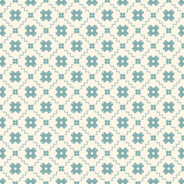 Dekoratif elementlerle basit, pürüzsüz desen. Moda baskıları ya da ambalaj kağıdı için güzel bir arkaplan.