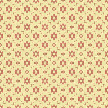 Dekoratif elementlerle basit, pürüzsüz desen. Moda baskıları ya da ambalaj kağıdı için güzel bir arkaplan.