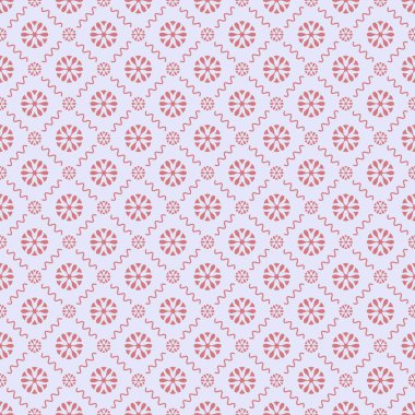 Dekoratif elementlerle basit, pürüzsüz desen. Moda baskıları ya da ambalaj kağıdı için güzel bir arkaplan.