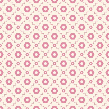 Dekoratif elementlerle basit, pürüzsüz desen. Moda baskıları ya da ambalaj kağıdı için güzel bir arkaplan.